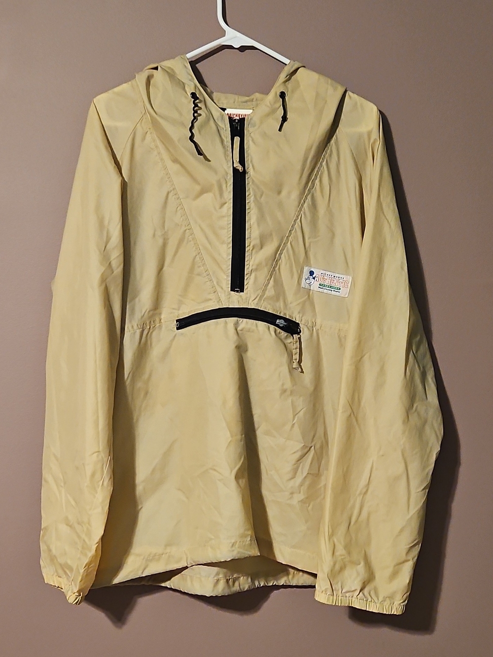 Disney Mickey Mouse Authentic Beige Jacket with Blue & Orange Logo